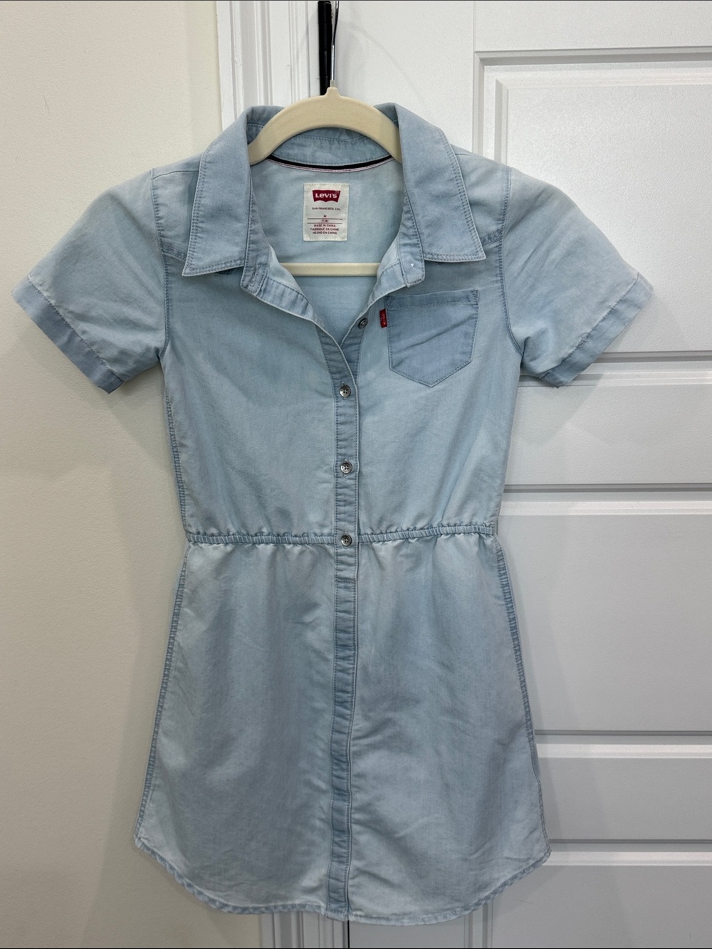 Levi’s Girls Chambray Dress Collared Button-up Lightweight Fall Transition Piece